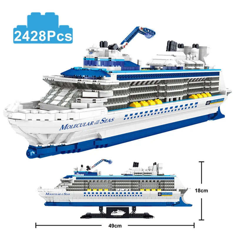 2428PCS MOC Cruise Liner Ship Sailing Boat Building Blocks Set