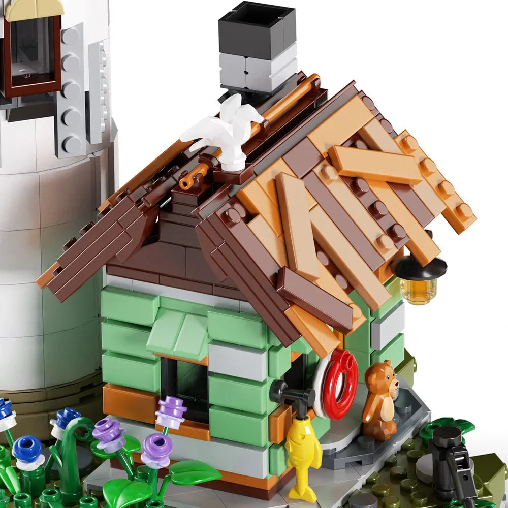 Seaside Lighthouse Building Block Sets with Lighting
