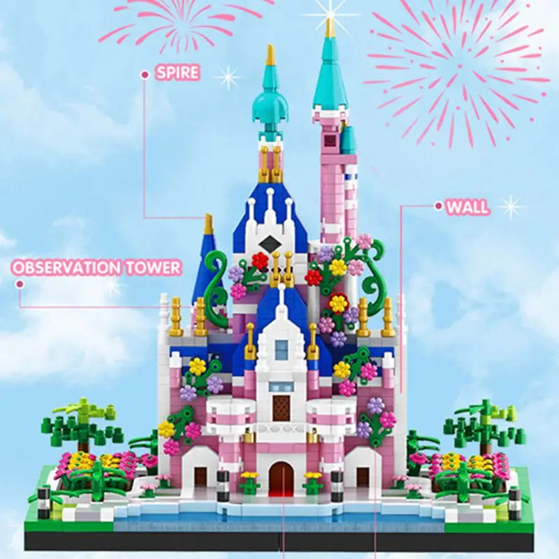 1165 PCS Mini bricks Princess Castle Building Blocks Model