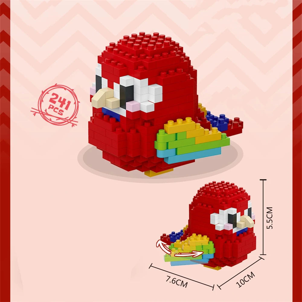 240PCS Kawaii Cute Bird Small Building Blocks Set