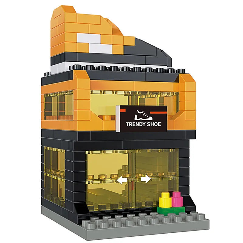 300PCS House Building Mini Blocks City and Shop