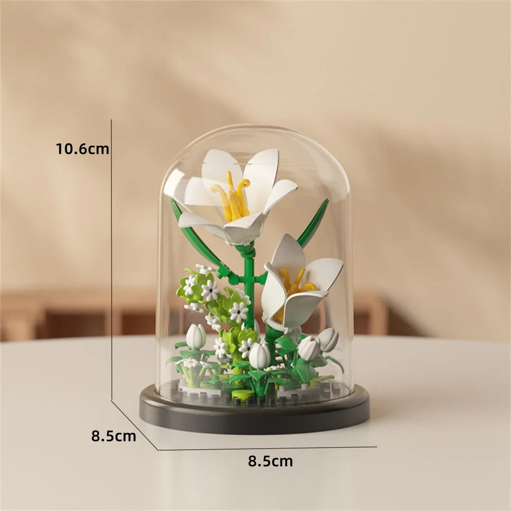 150PCS Mini-Flower Bricks with Cover