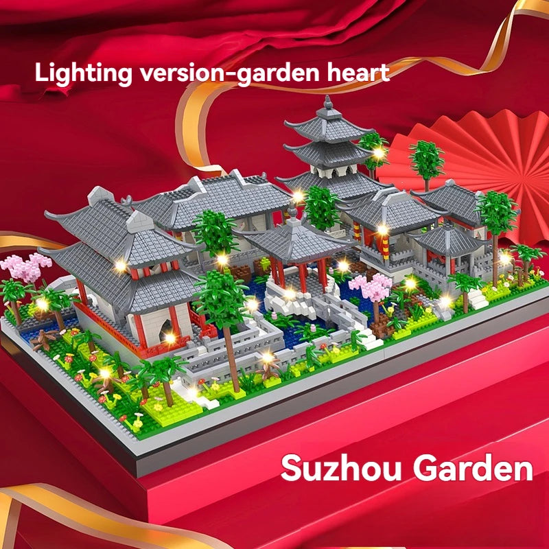 3888PCS Mini Blocks Suzhou Garden Traditional Chinese Architecture House