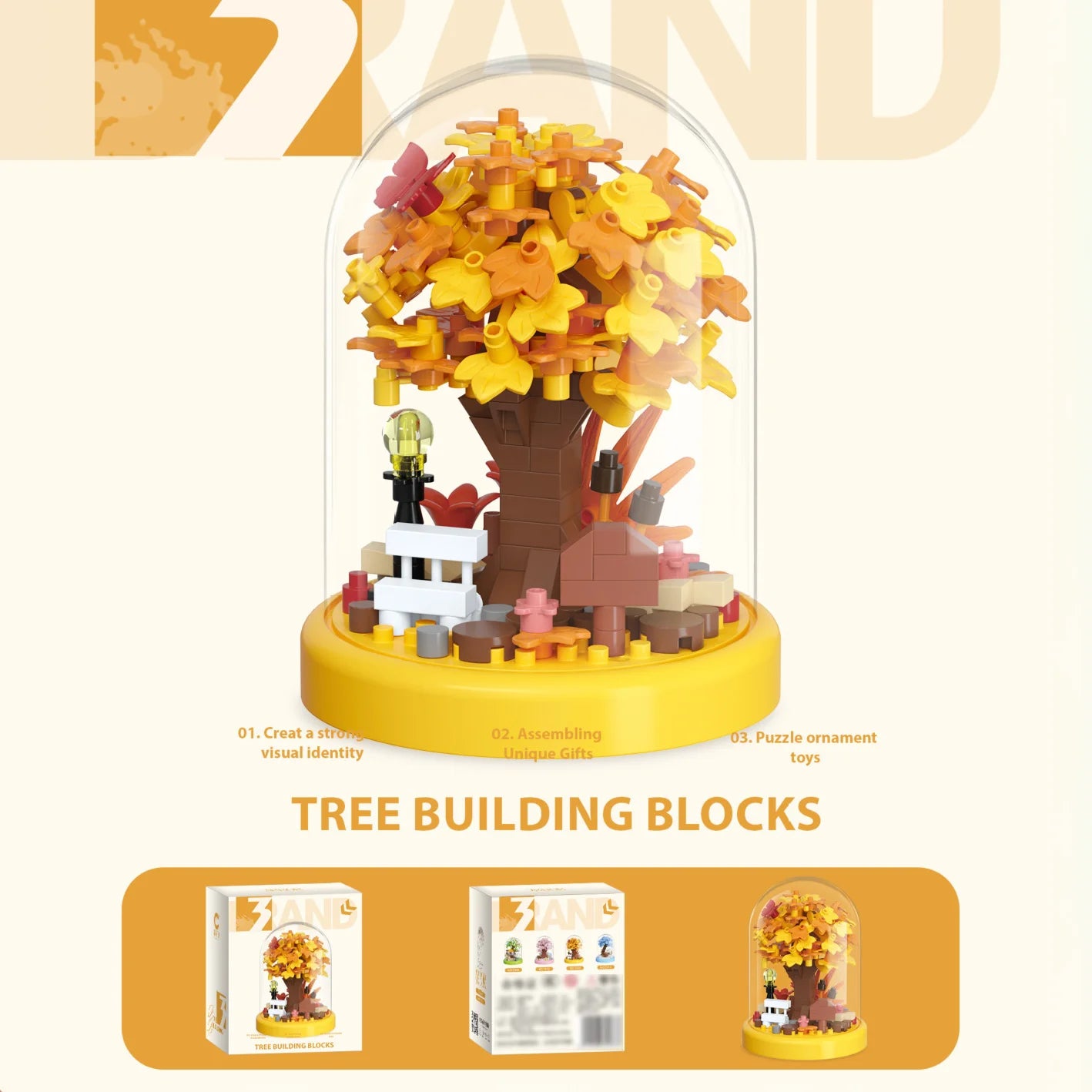 90PCS Four Seasons Mini Garden Bricks