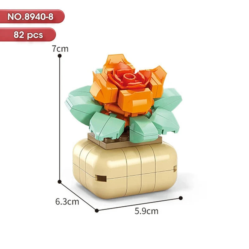 100PCS 10cm Mini Flowers Desert Succulent Collection Potted Plants