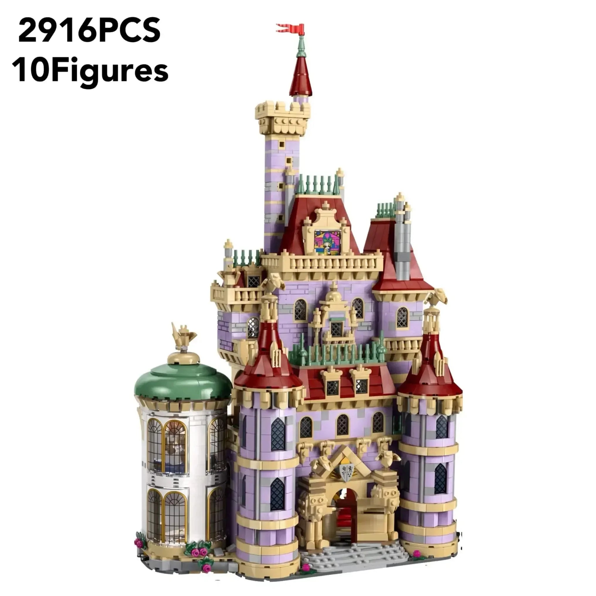 2916 Beauty and the Beast Castle Romantic Toy Model for Girl