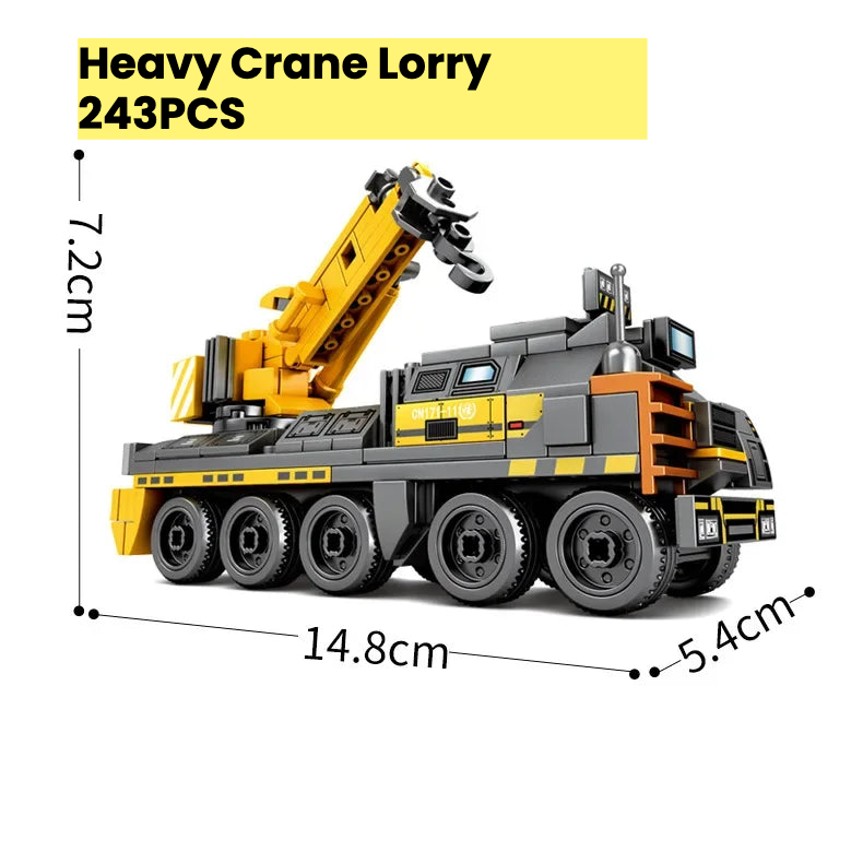 250PCS Heavy Engineering Transportation Truck Model Building Blocks
