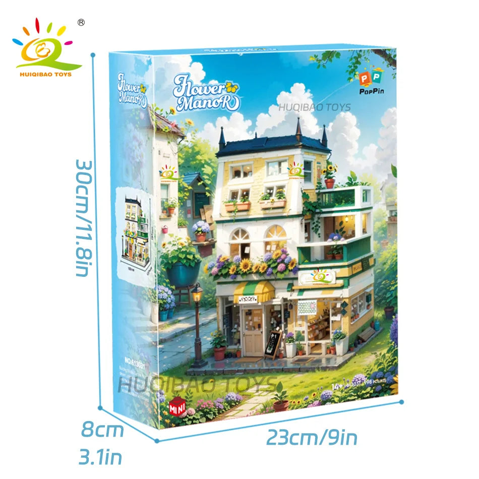997PCS City Stree Mini-Garden Hotel Model Building Blocks
