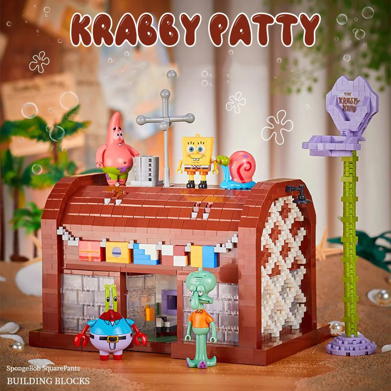 2931PCS SpongeBob Pineapple House Krusty Krab Resurrection Island