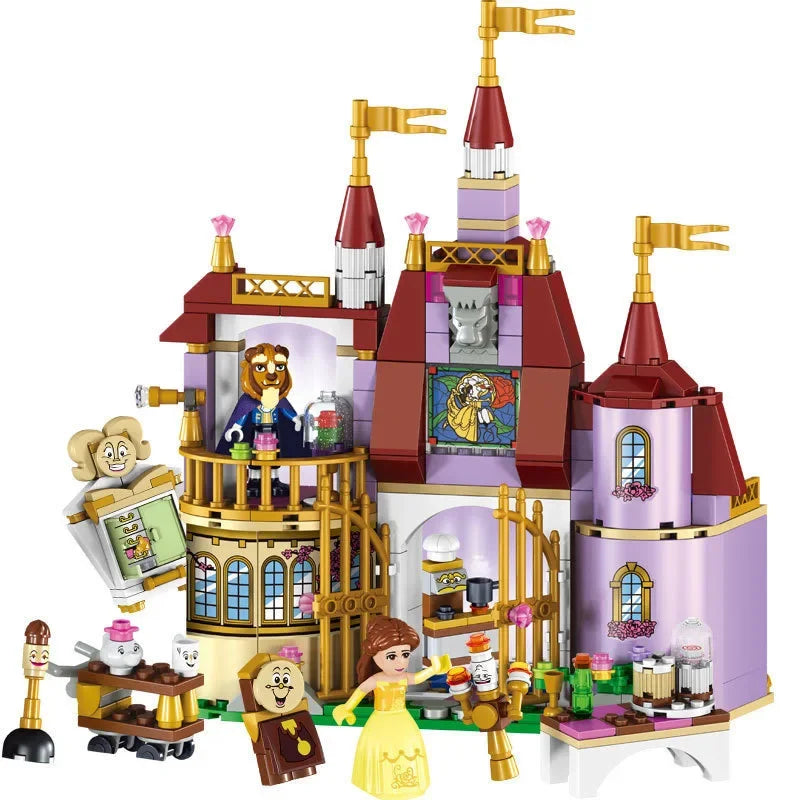 Kawaii Princess Magical Castle Set Little Mermaid Frozen Elsa Building Block Puzzle Toy Exercise Hand Brain Coordination For Kid