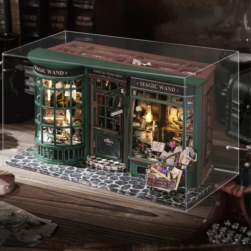 DIY Wooden Retron Magic Ward Dollhouse Miniature Doll House Kit
