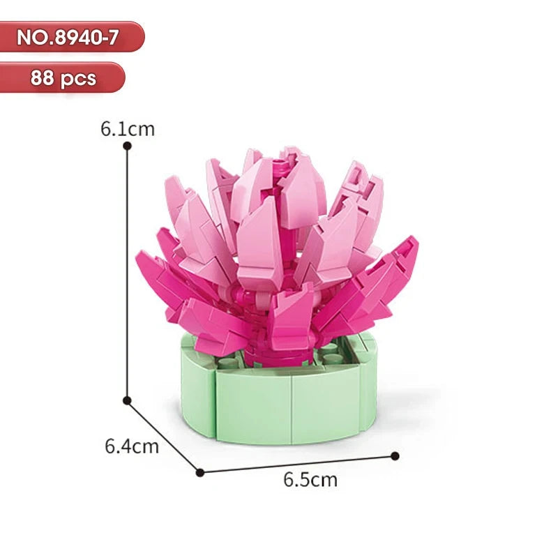 100PCS 10cm Mini Flowers Desert Succulent Collection Potted Plants