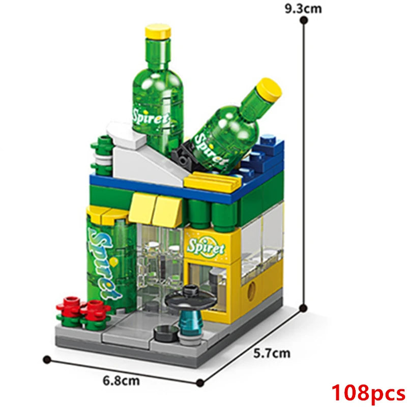 DIY Mini Streetview Restaurant Coffee Beverage Shop