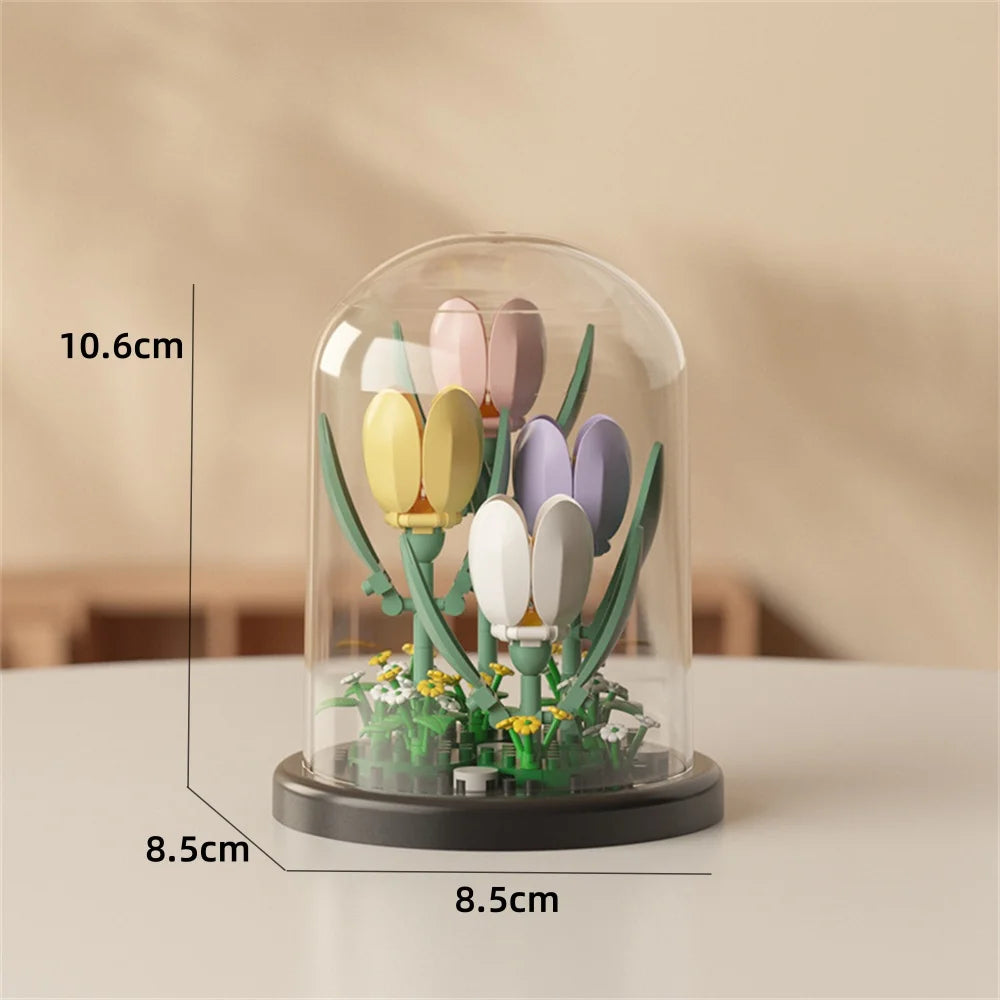 150PCS Mini-Flower Bricks with Cover