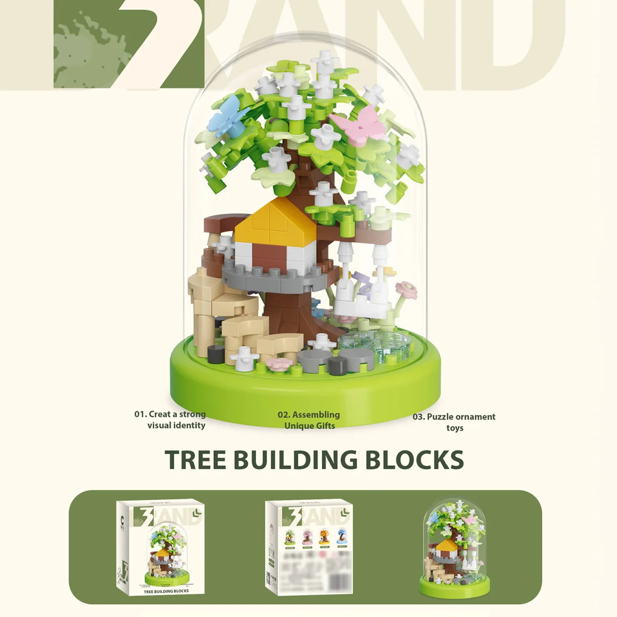 90PCS Four Seasons Mini Garden Bricks