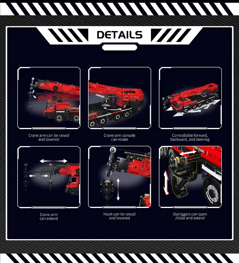 3218PCS Technical Construction Site Engineering Crane Trucks with Remote Control