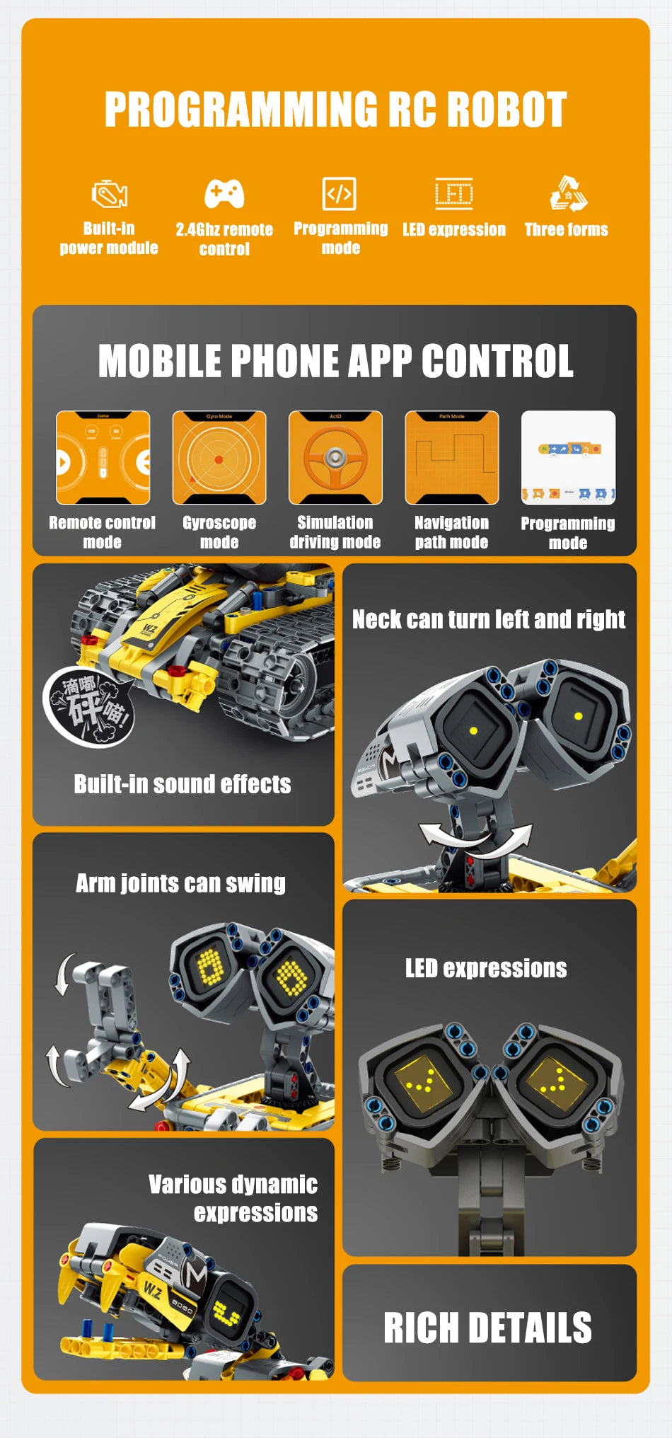 City 3 IN 1 Technical  Wall-E Robot Transform