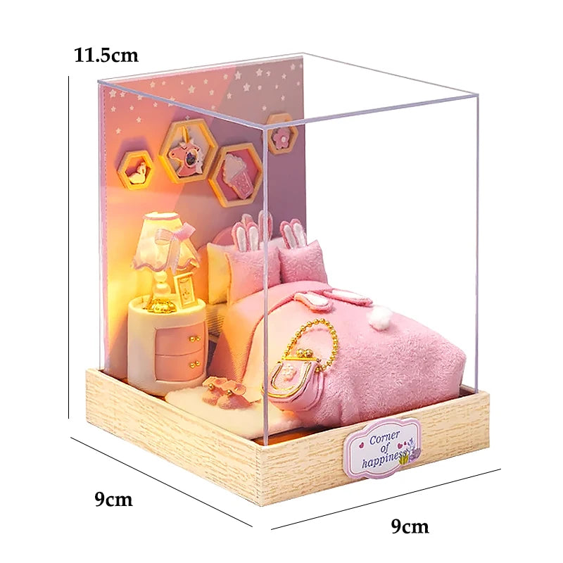 Miniature DIY Doll House Streetsview 3D Puzzle Building Assembly Kit
