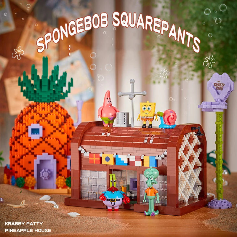 2931PCS SpongeBob Pineapple House Krusty Krab Resurrection Island