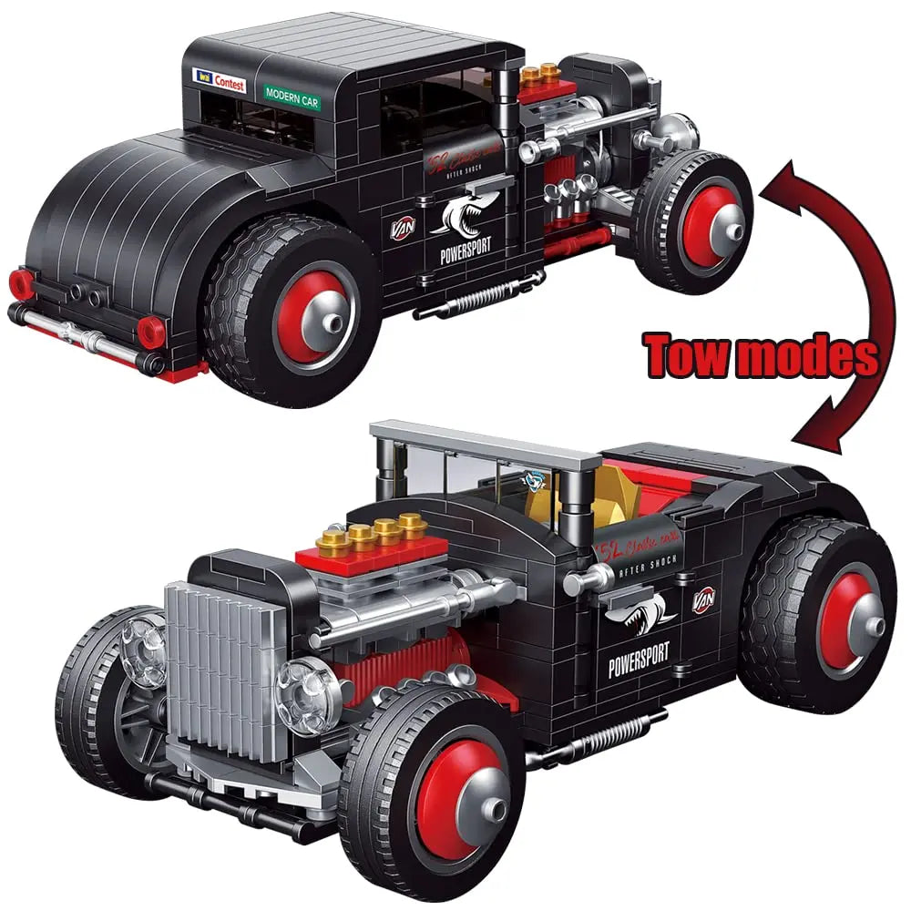 452 Technical Classic Vintage Car Model Building Blocks Bricks