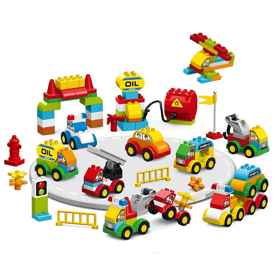 140Pcs Large Particles Duplo Car for Preschool