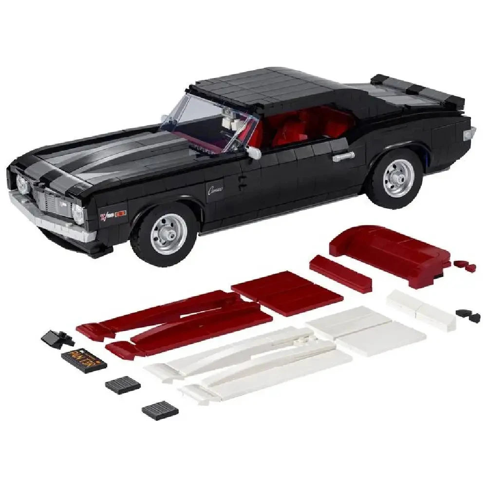 1456PCS Technical Black Vintage Racing car