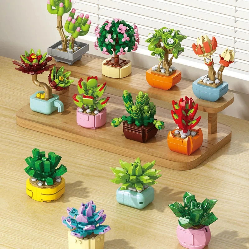 100PCS 10cm Mini Flowers Desert Succulent Collection Potted Plants