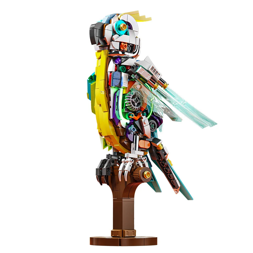 688 PCS Parrot Building Blocks Kit Bird Animal Model
