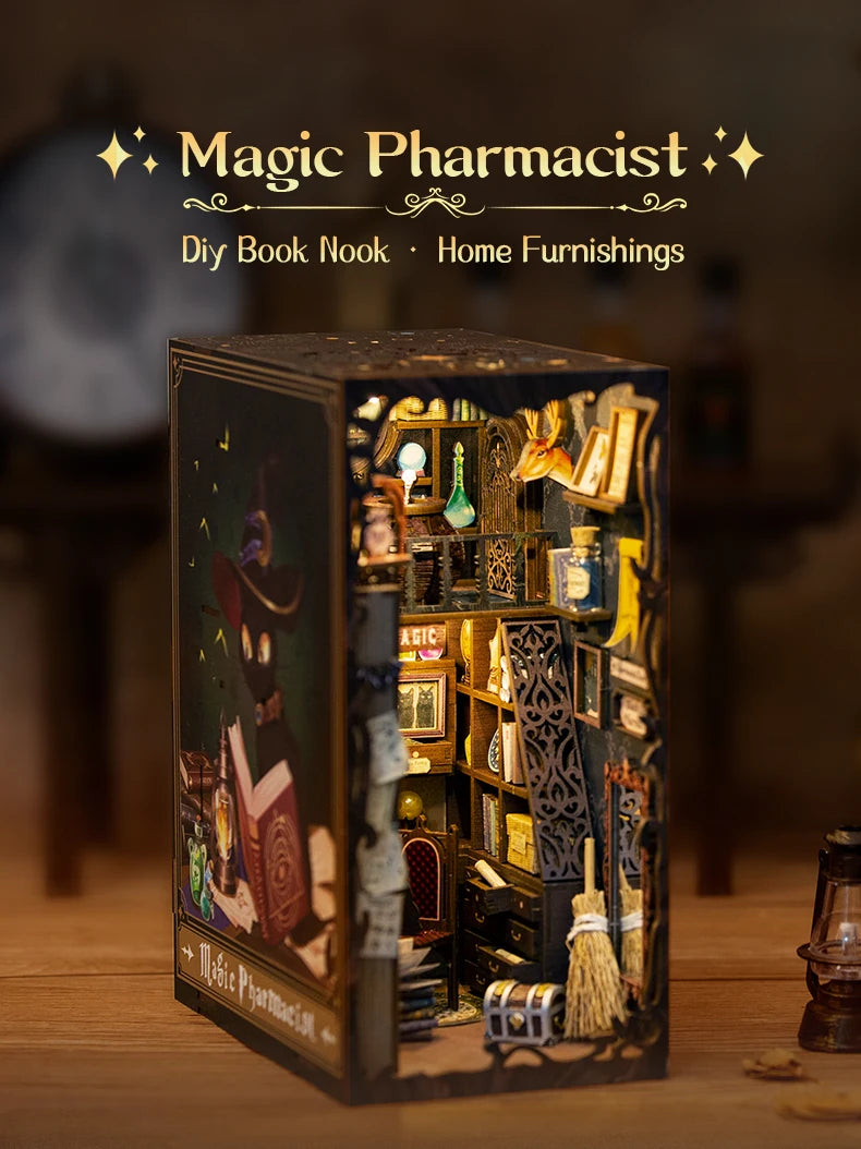 Wooden 3D Puzzle DIY Book Nook Kit Miniature Mystery Thriller