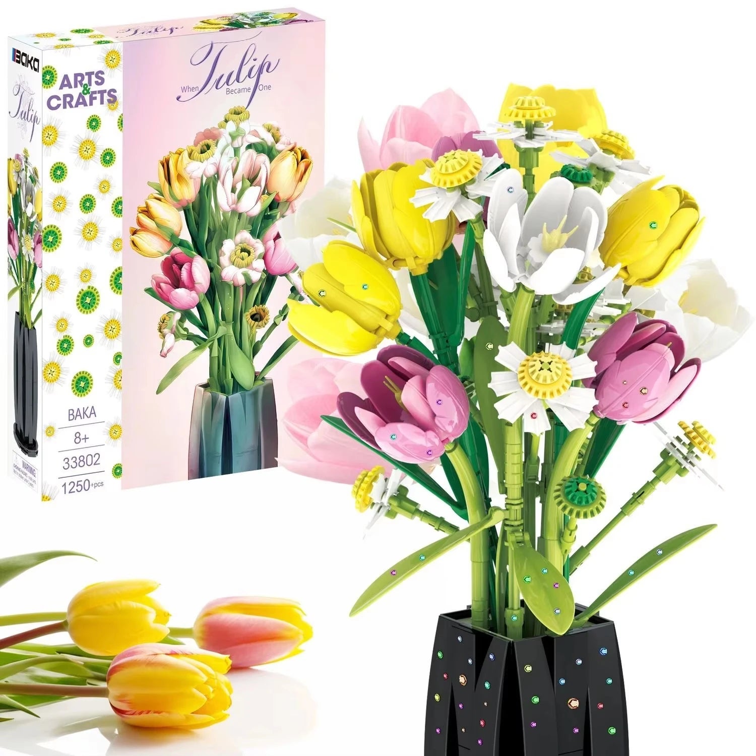 1250PCS Tulip Bouquet  Eternal Flowers