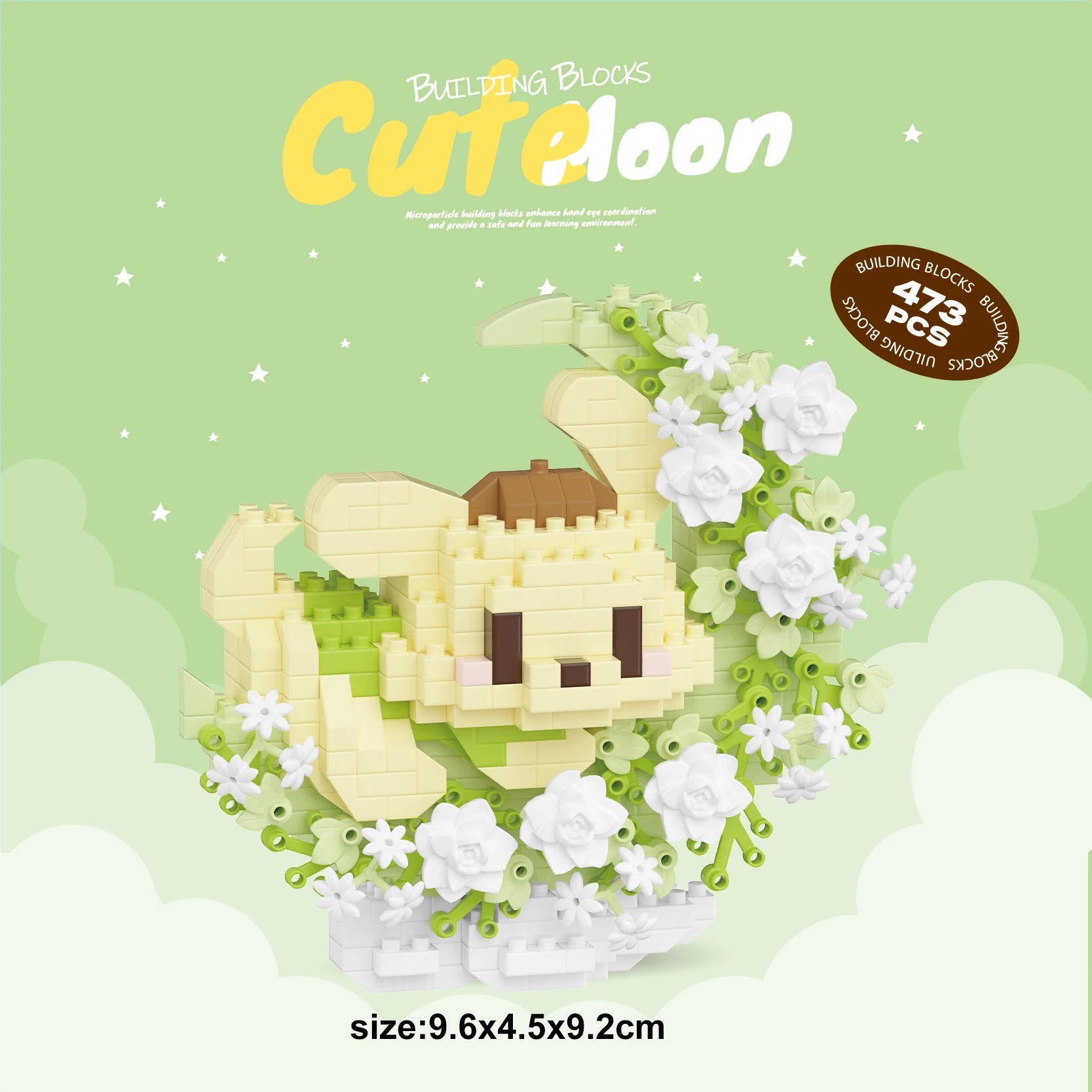 Mini Dog Cat panda raccoon Cute Pet Small Building Block Model Series