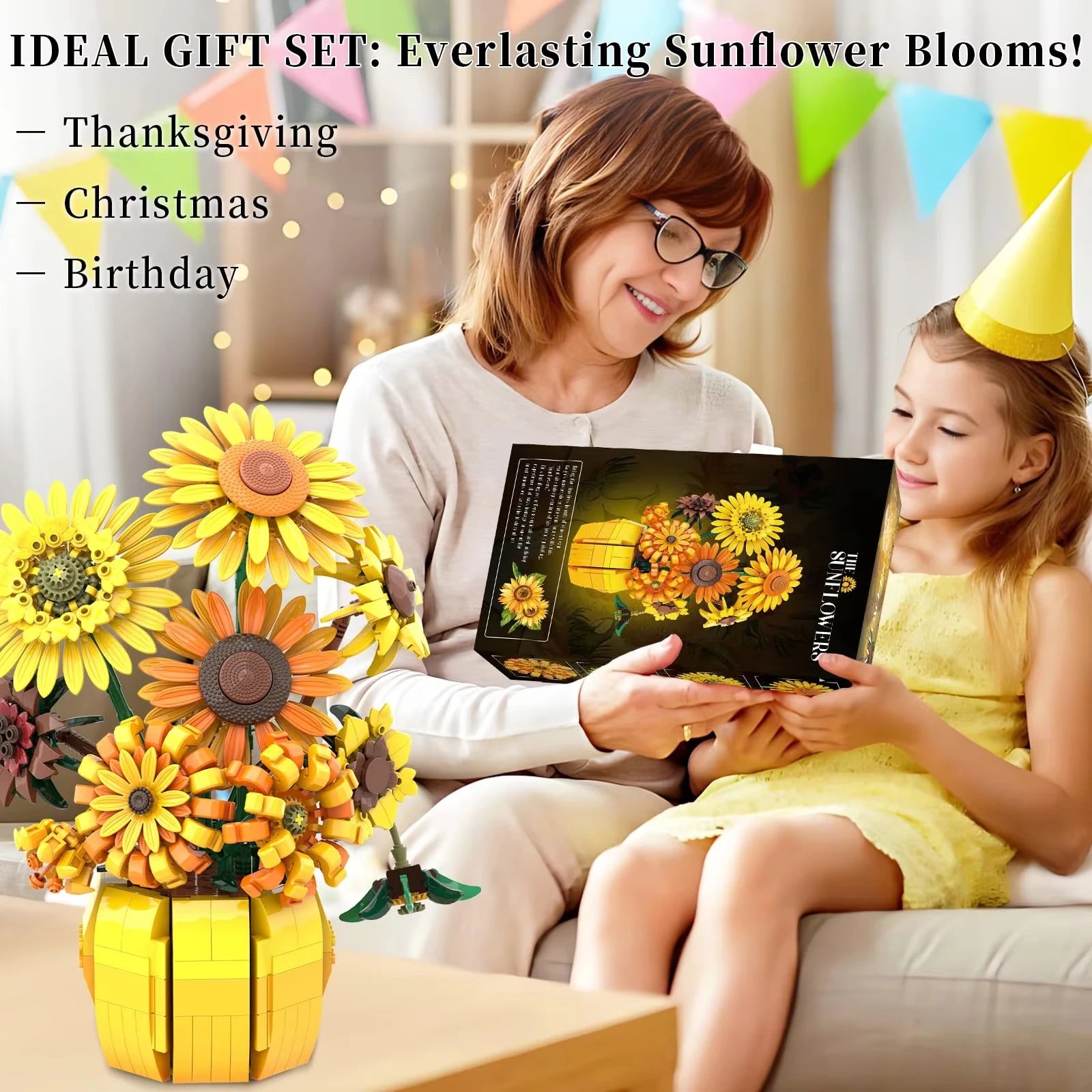 1009PCS Sunflower Building Blocks Flower in Pot