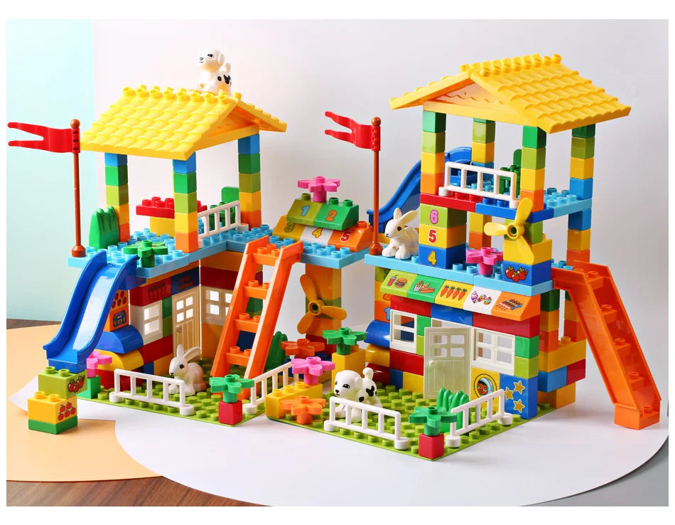 103PCS Big Bricks Animal House for Toddlers
