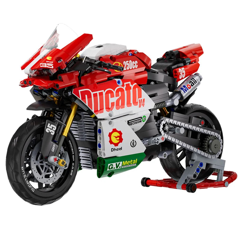 1:10 863PCS V4 Panigale Technical Racing Motorcycle Building Blocks