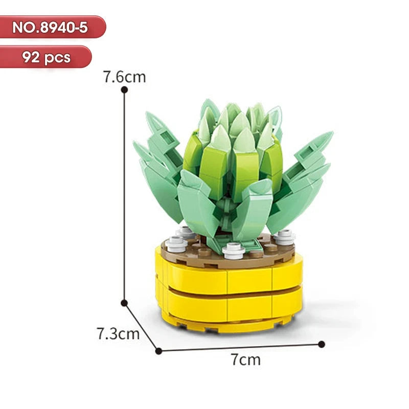 100PCS 10cm Mini Flowers Desert Succulent Collection Potted Plants
