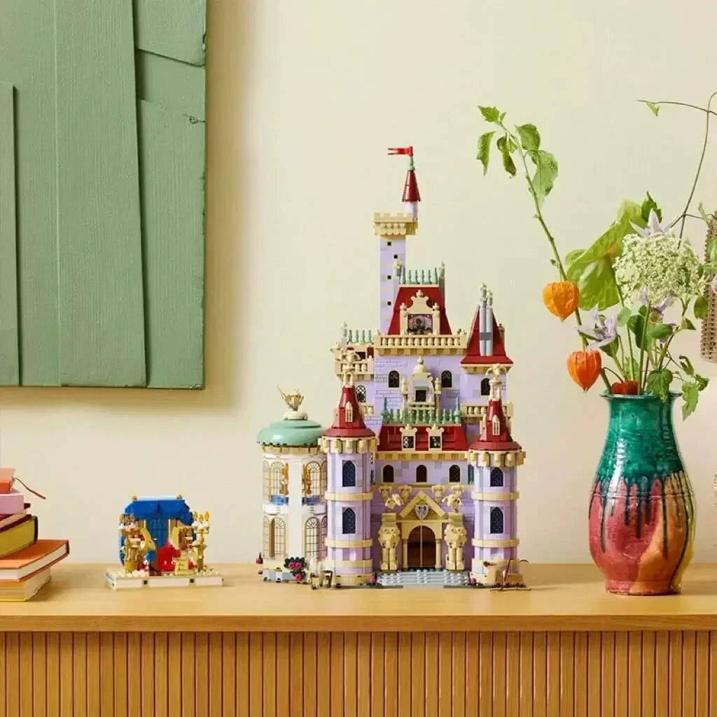 2916 Beauty and the Beast Castle Romantic Toy Model for Girl