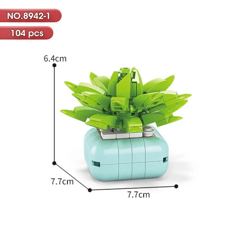 100PCS 10cm Mini Flowers Desert Succulent Collection Potted Plants