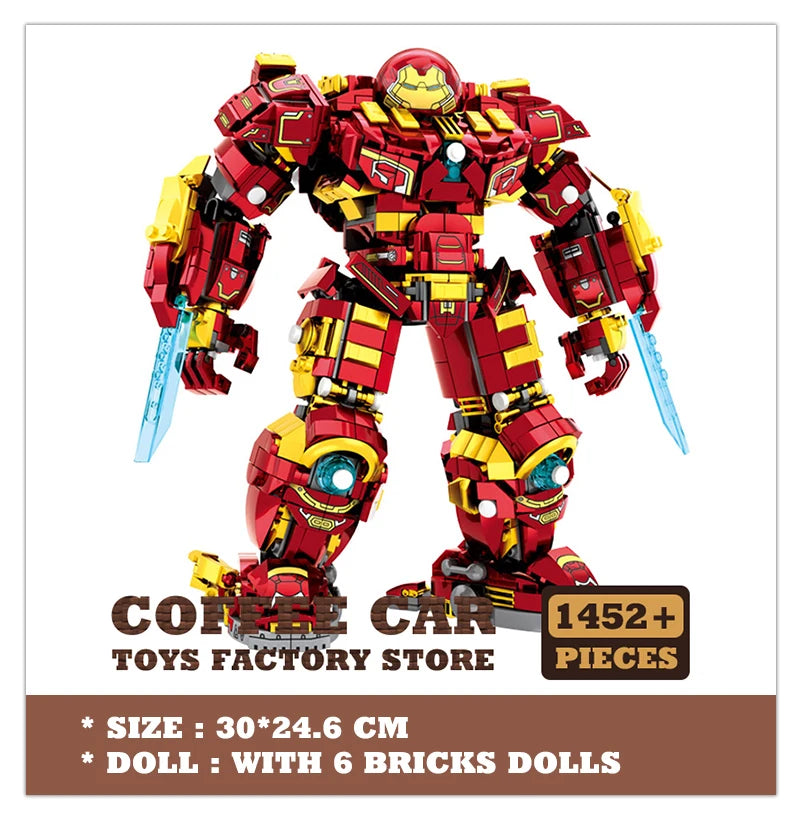 650PCS Ironman Hulkbuster Robot MOC Bricks