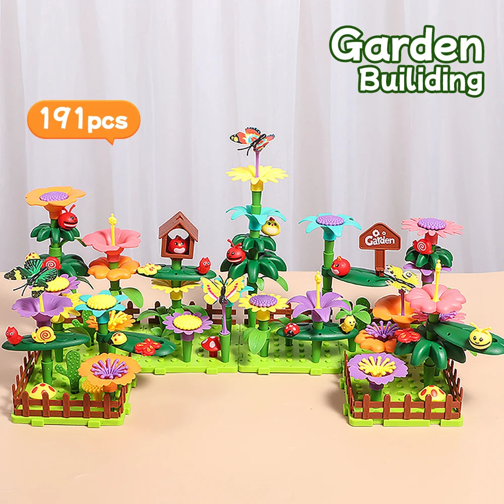 224 Piece Flower Garden Building Toy for Preschoolers