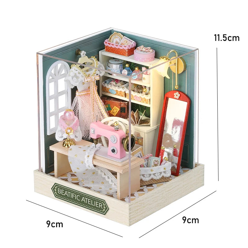 Miniature DIY Doll House Streetshouse 3D Puzzle Building Assembly Kit