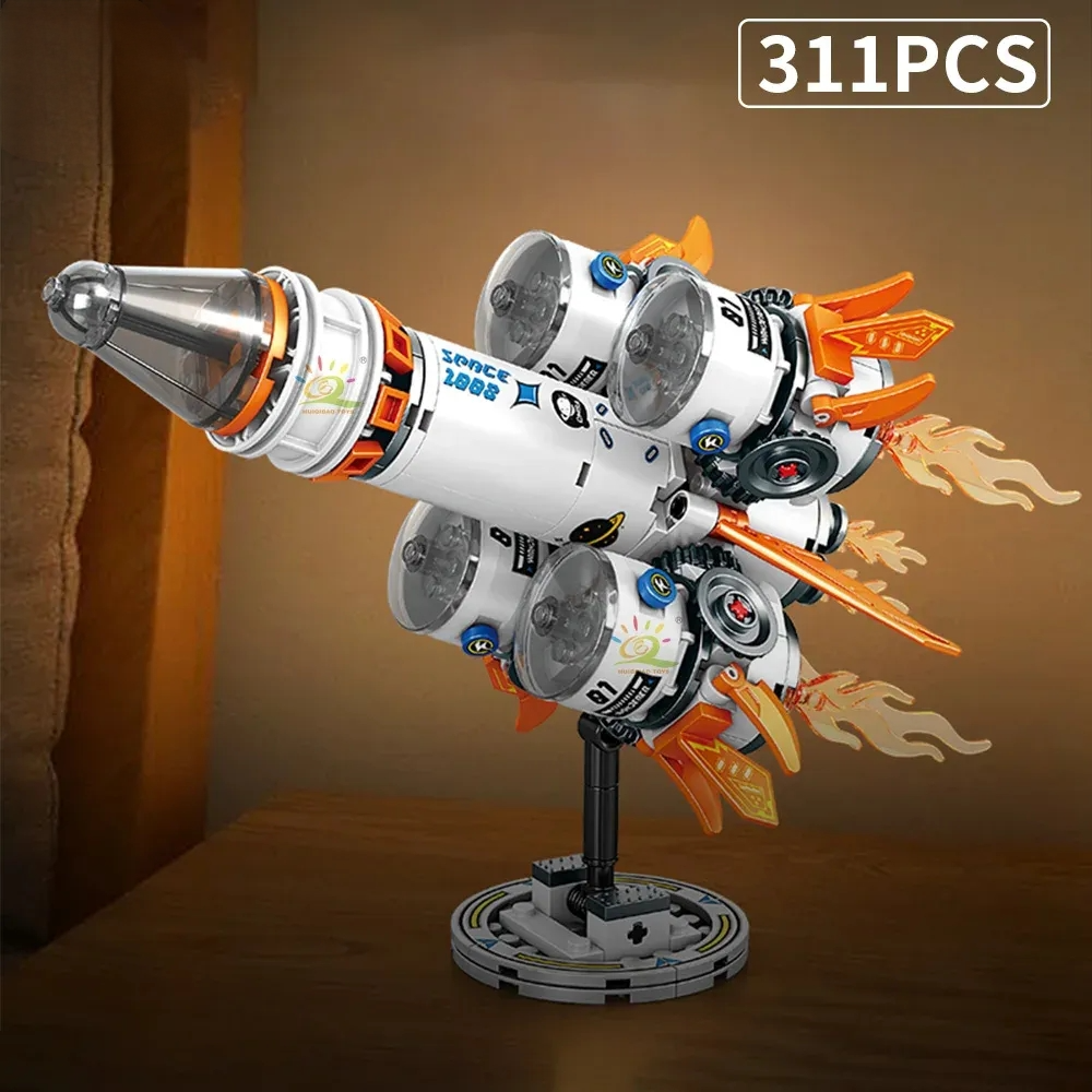 300PCS MOC Space Stastion Astronaut Satellite Rocket Aerospace