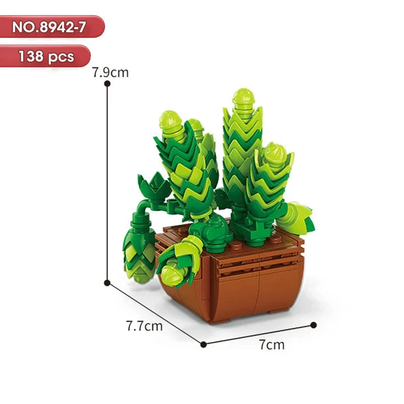 100PCS 10cm Mini Flowers Desert Succulent Collection Potted Plants
