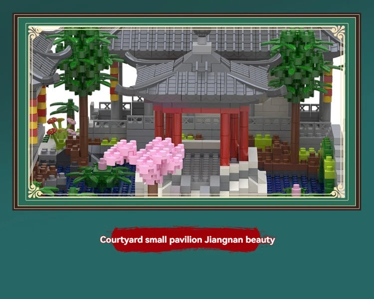 3888PCS Mini Blocks Suzhou Garden Traditional Chinese Architecture House