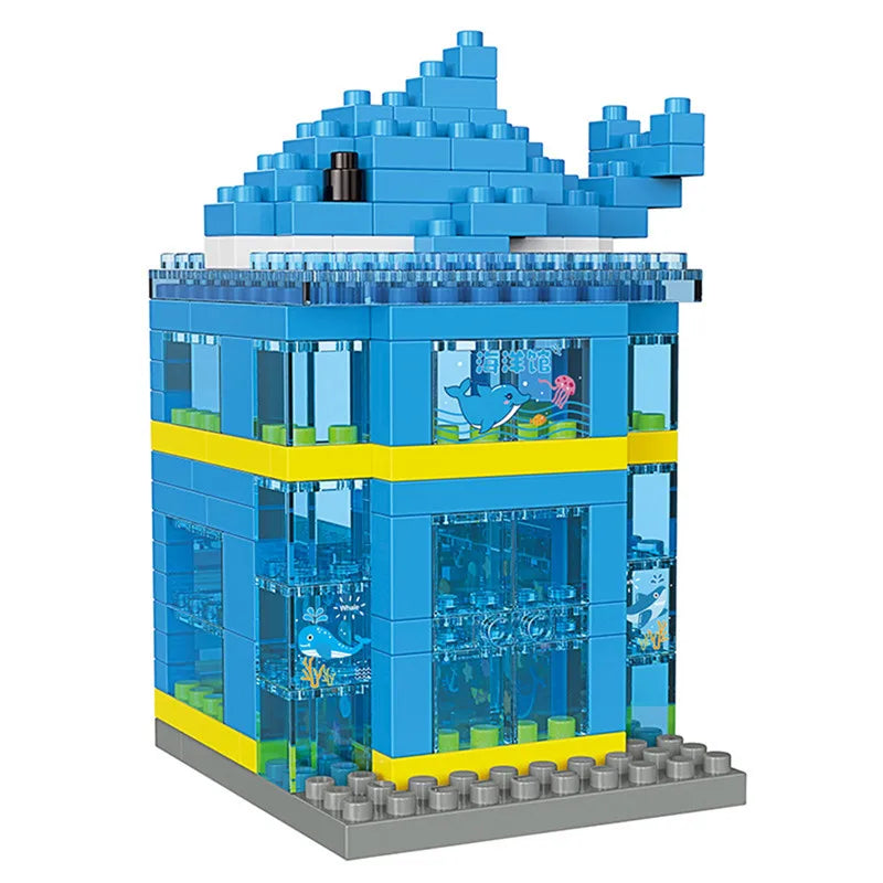 300PCS House Building Mini Blocks City and Shop