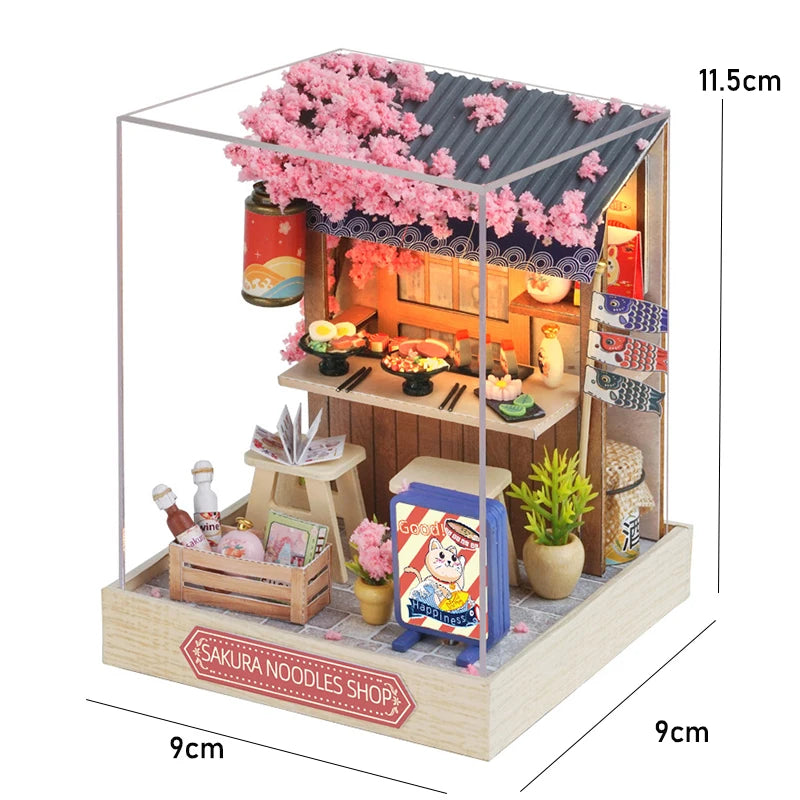 Miniature DIY Doll House Streetshouse 3D Puzzle Building Assembly Kit