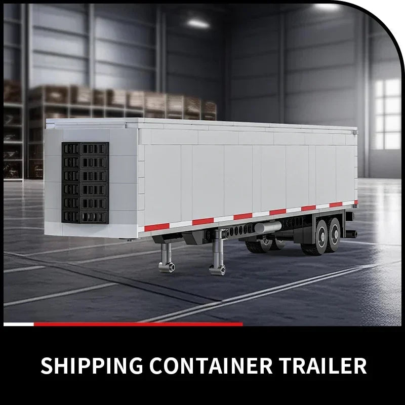 421PCS European Truck Trailor  Container Trailer Model Bricks