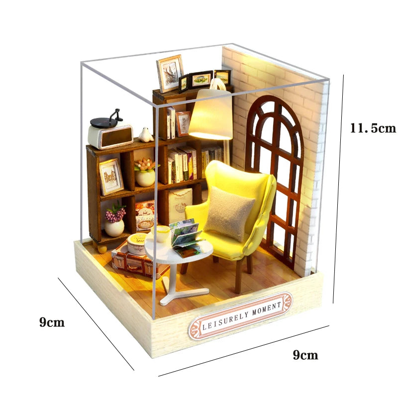 Miniature DIY Doll House Streetsview 3D Puzzle Building Assembly Kit