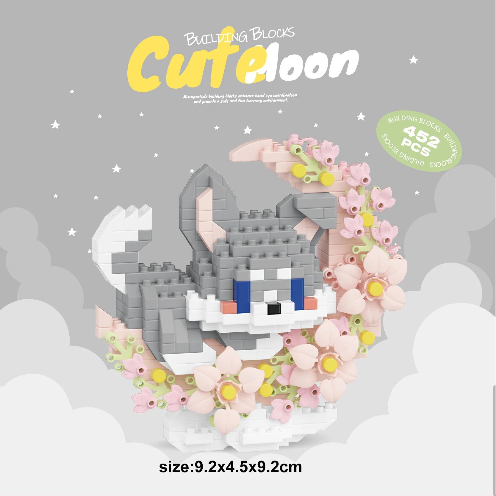 Mini Dog Cat panda raccoon Cute Pet Small Building Block Model Series
