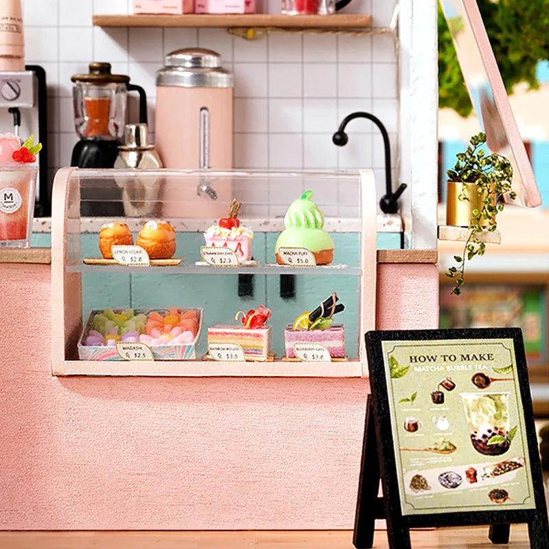 Miniature DIY Doll House Streetshouse 3D Puzzle Building Assembly Kit