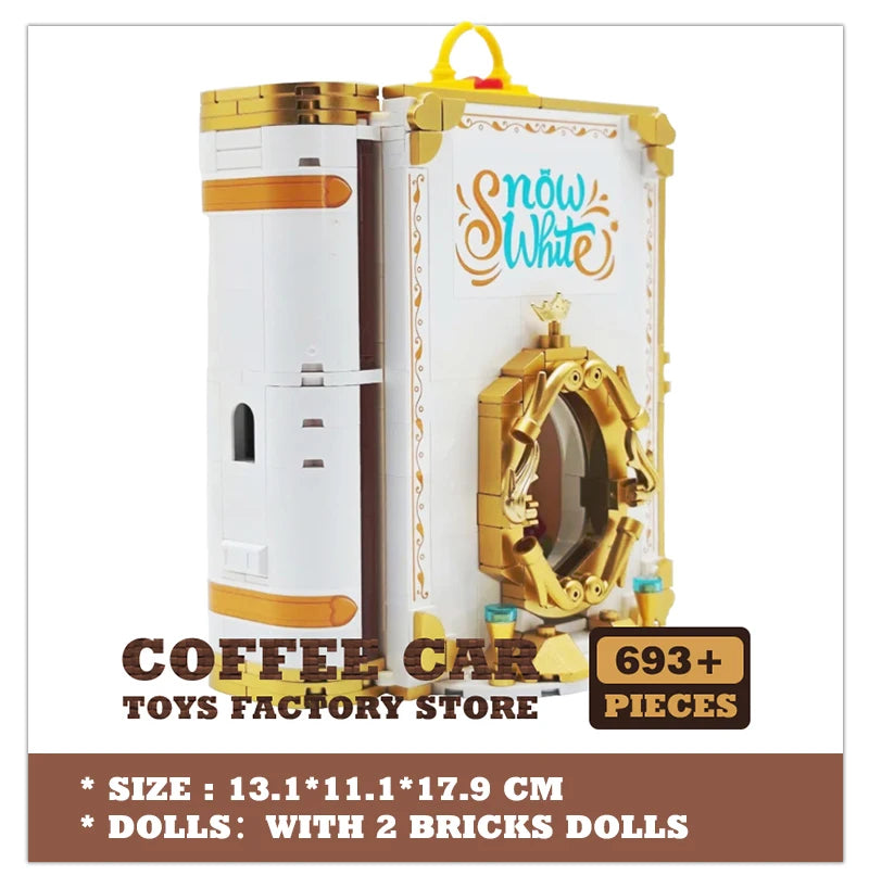 650PCS 3D Disney Fairy Tales Dream Princess Storybook Building